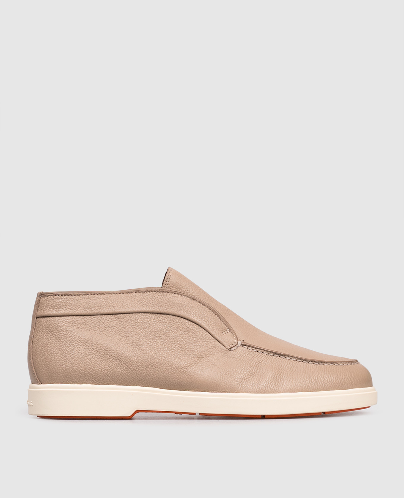 

Beige leather deserts with logo Santoni