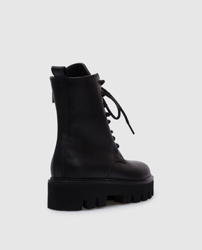 Babe Pay Pls Black leather boots 4121552830