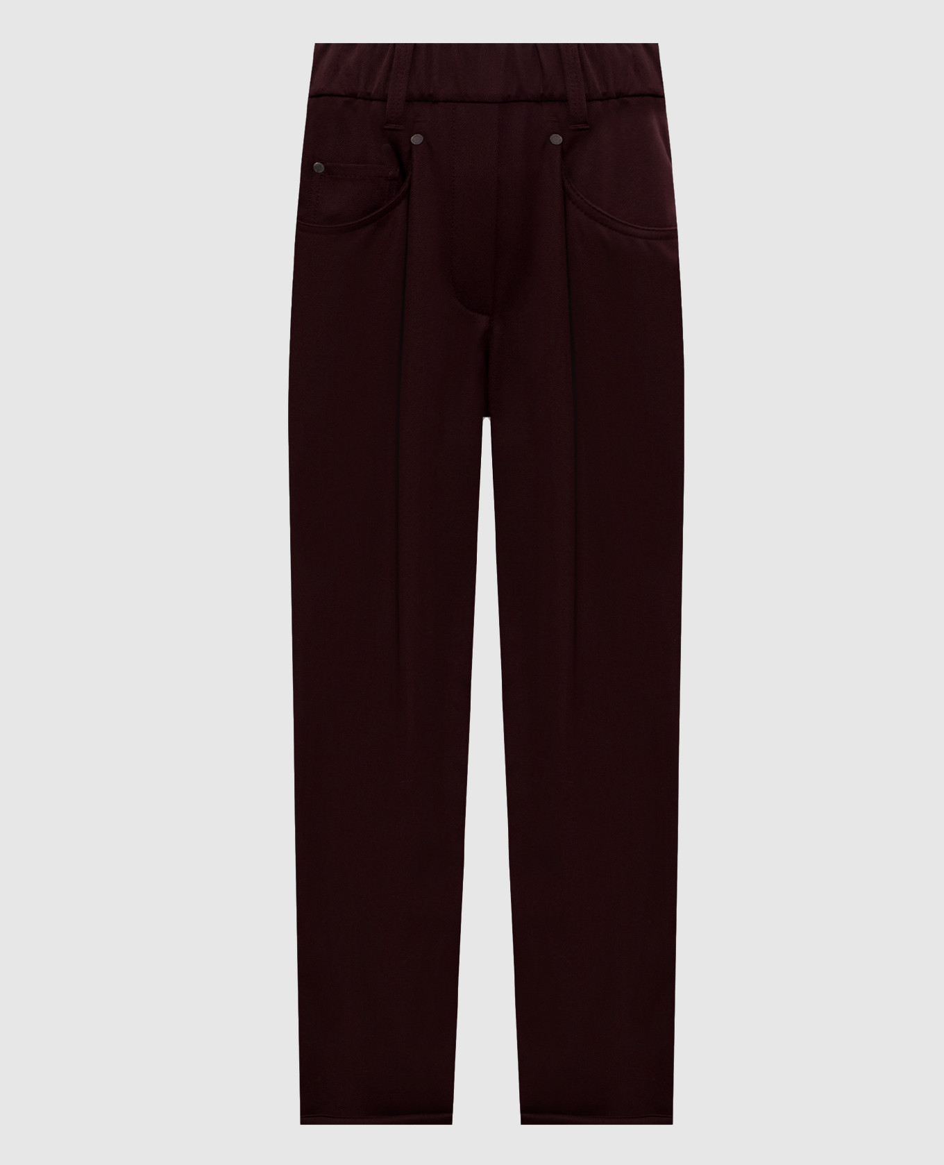 Burgundy pants with a monil chain Brunello Cucinelli