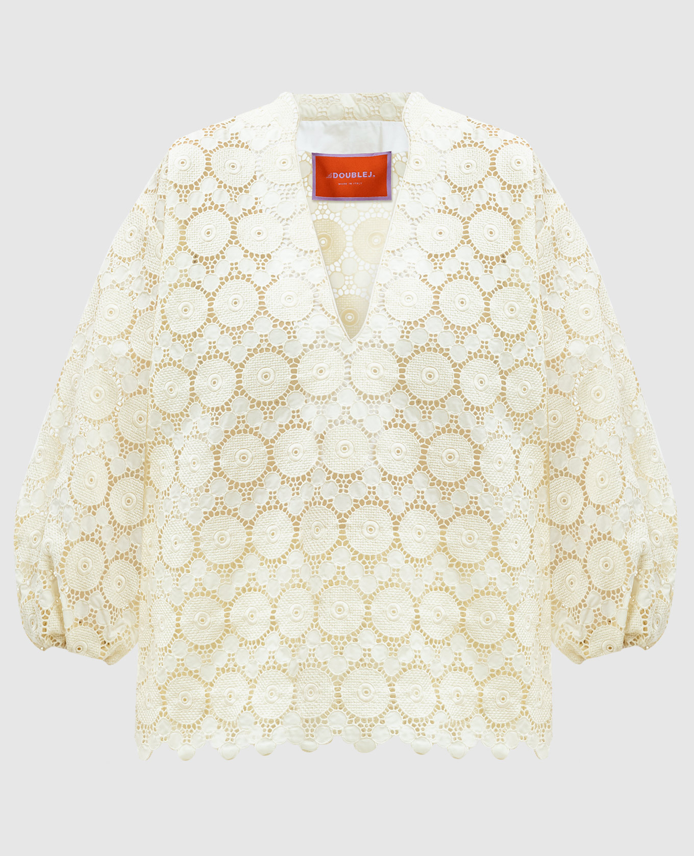 

Jackie beige openwork blouse La DoubleJ