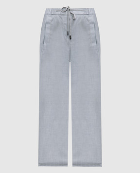 Peserico Gray pants with a monil chain P0452301941