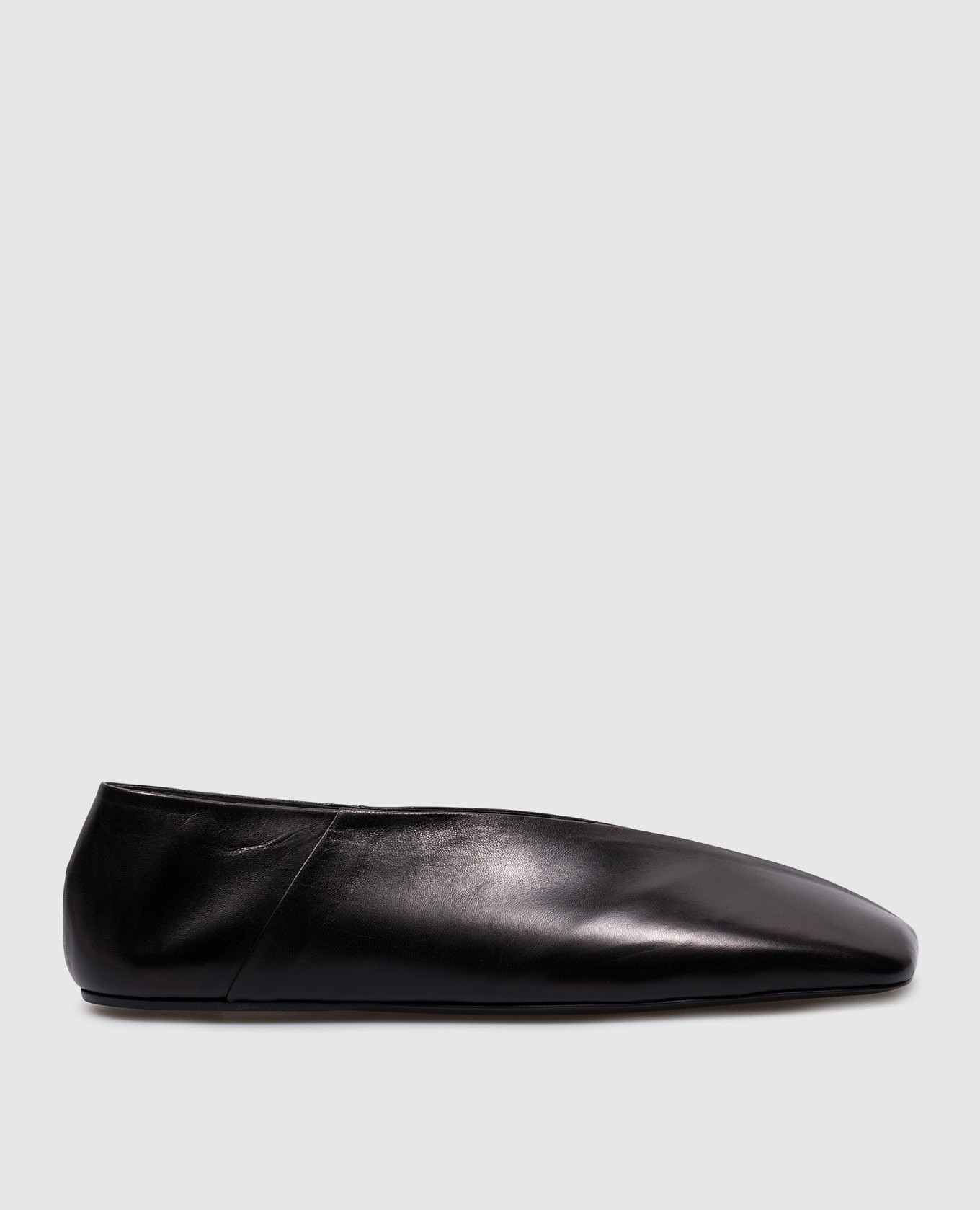 Jil Sander Black leather ballet flats