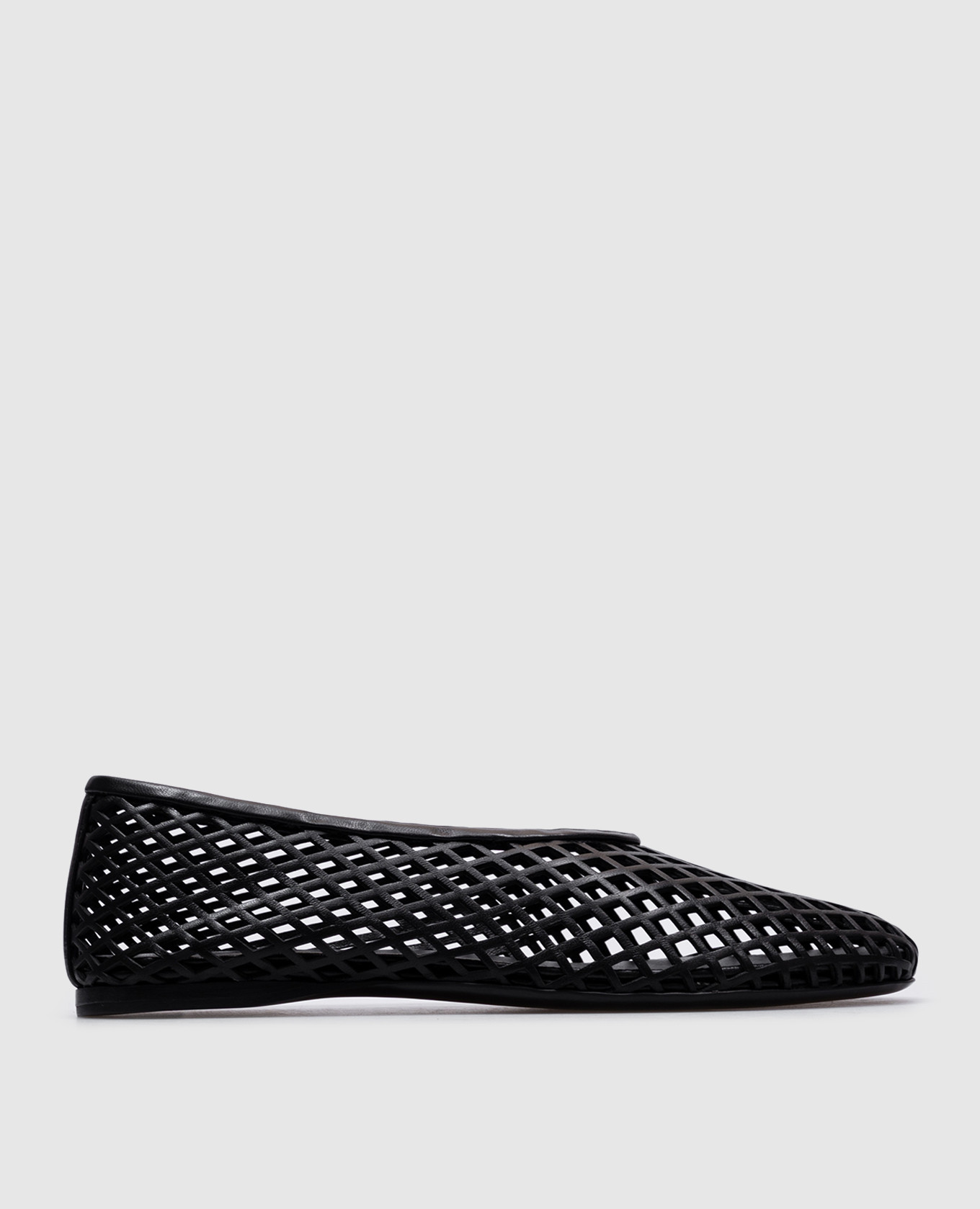 Tee black leather ballet flats with perforations PROENZA SCHOULER