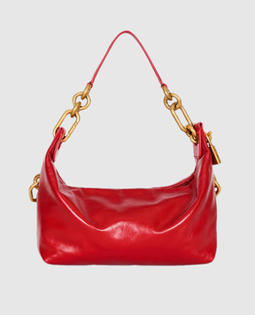 Balmain Red leather glossy Sync bag FN1BS002LBFO