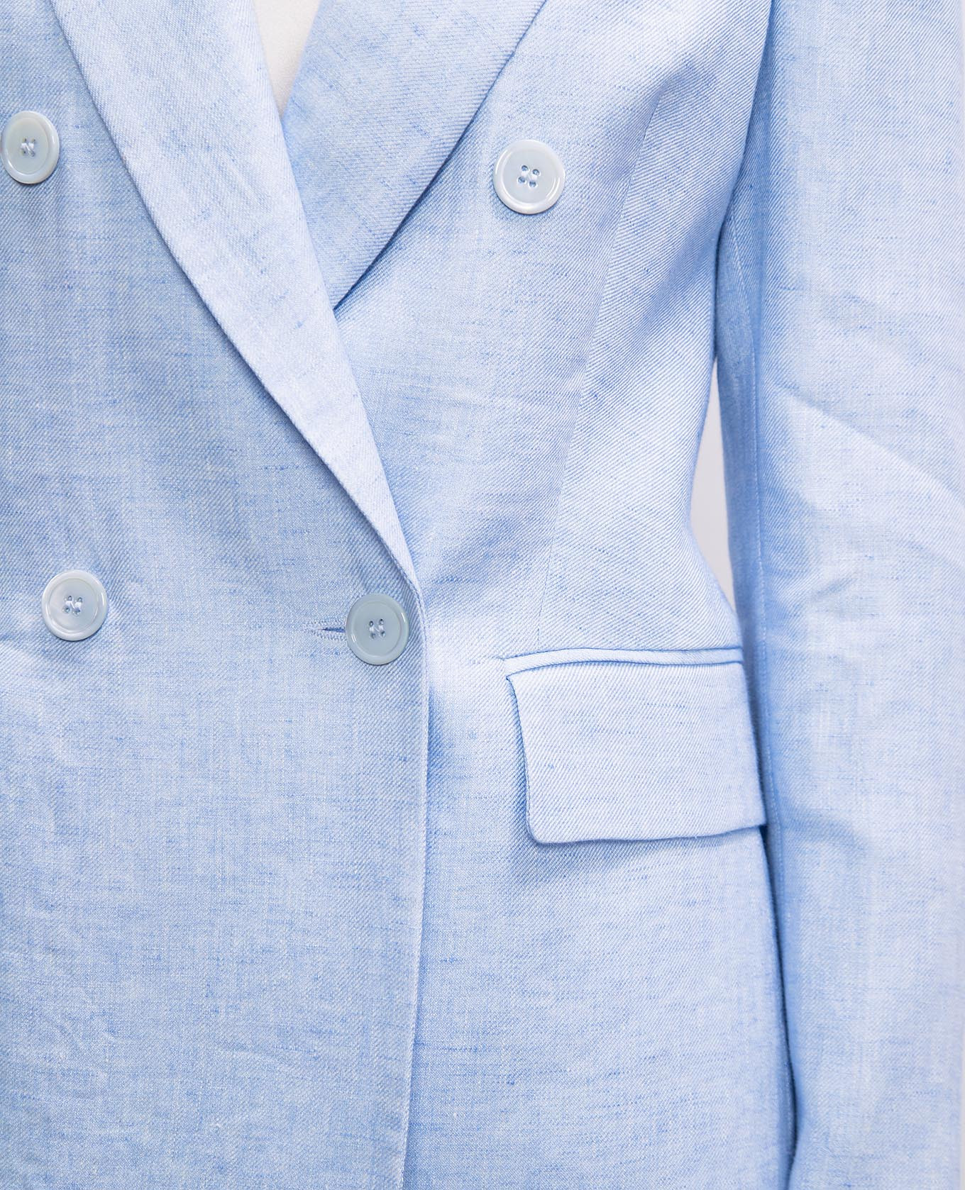 

Blue double-breasted linen jacket Peserico, Light blue