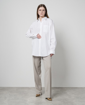 Helmut Lang White shirt with monogram logo embroidery O01HW501