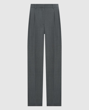 The Row Everhart grey wool trousers 8649W3685