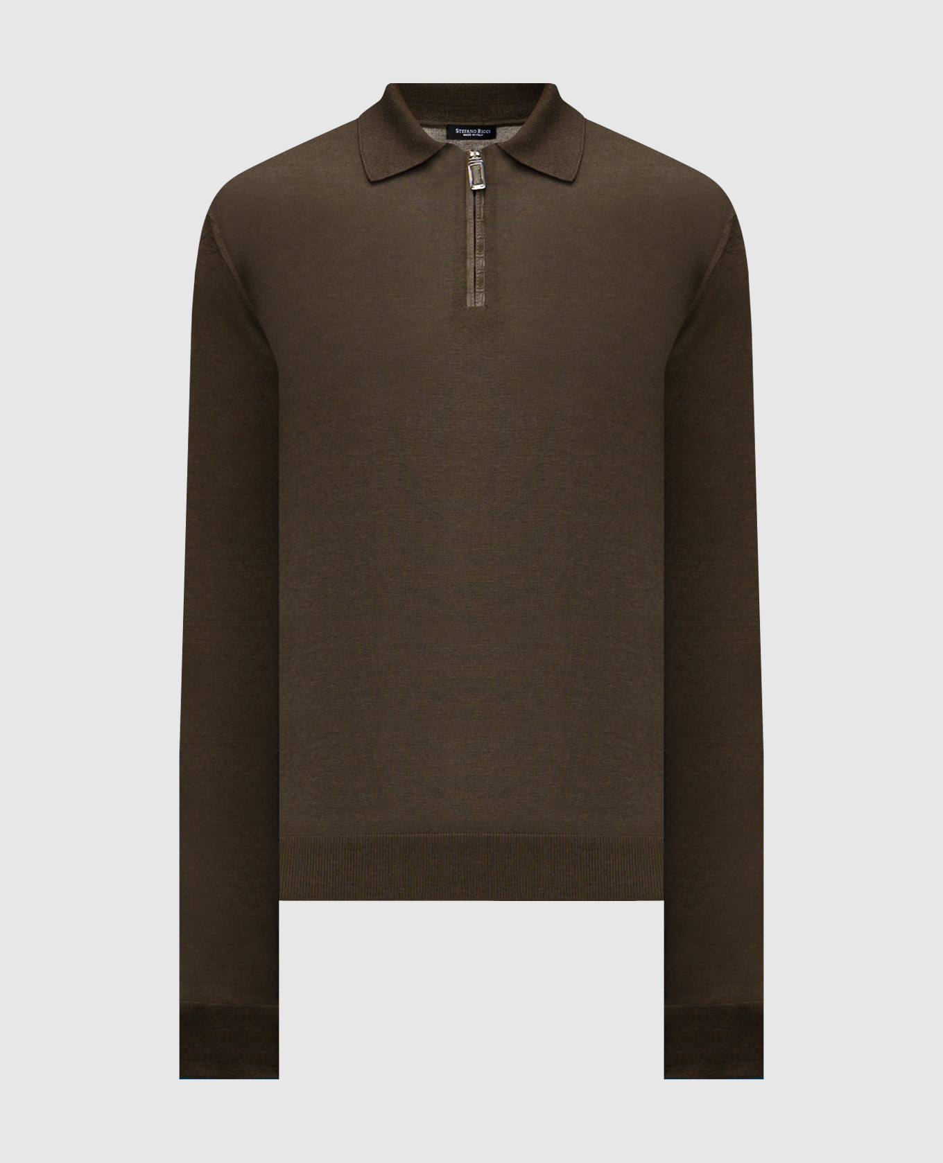 

Green cashmere and silk polo shirt Stefano Ricci