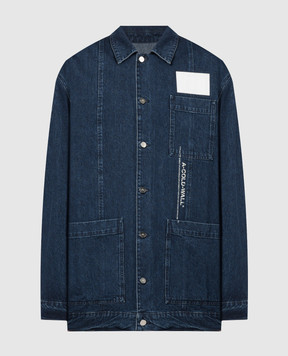 A Cold Wall Blue denim jacket with logo ACWMH056