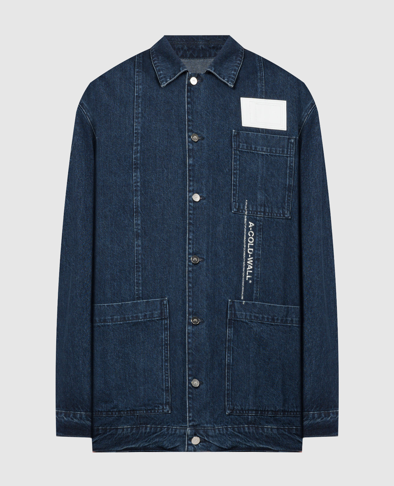 Blue denim jacket with logo A Cold Wall