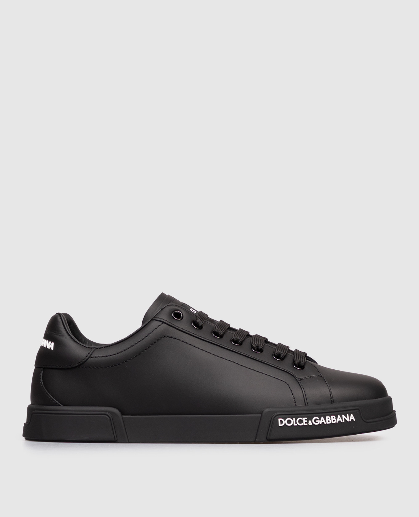 Black leather Portofino sneakers Dolce&Gabbana