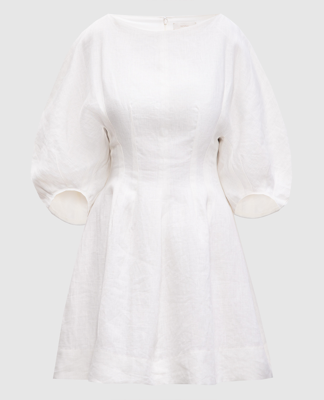 

Lowen white linen mini dress Faithfull