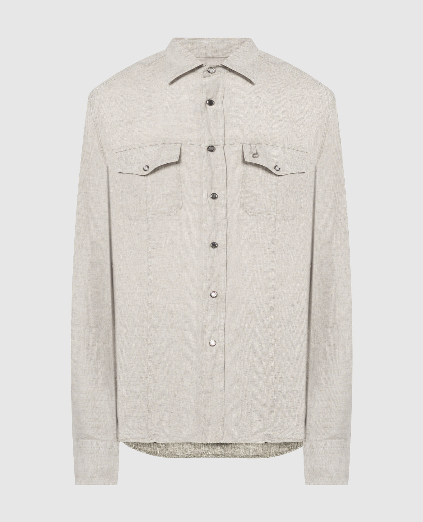 

Gray linen shirt Stefano Ricci, Grey