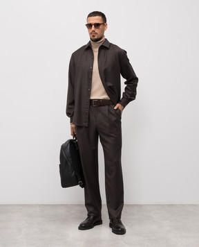 Agnona Brown wool pants T709U3YU1142