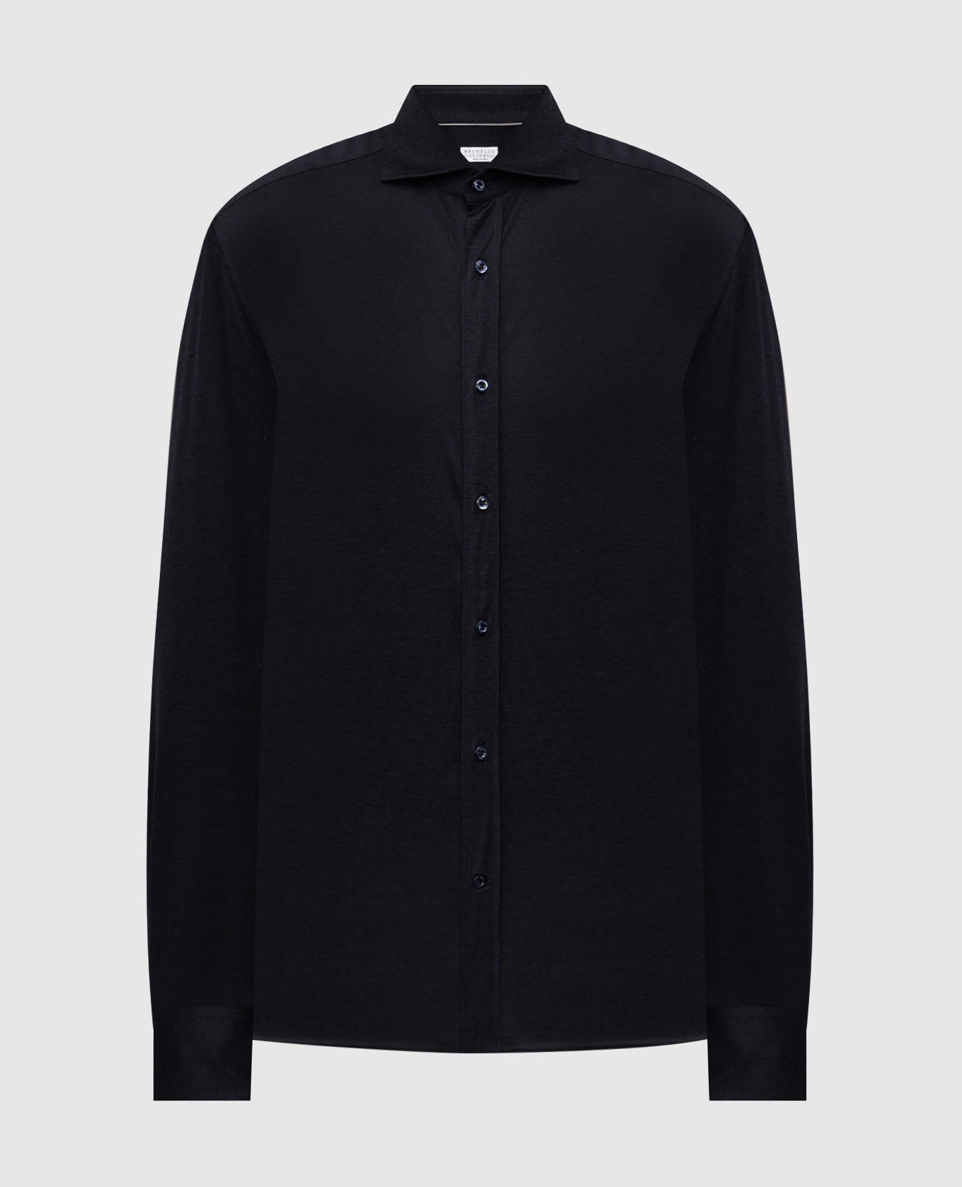 Blue shirt with silk Brunello Cucinelli