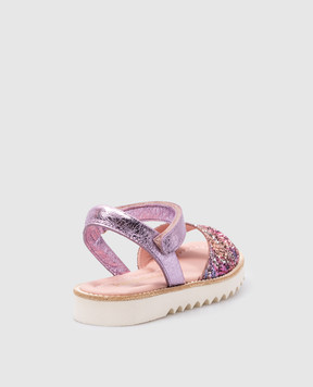 Pretty Ballerinas Children's purple combination sandals Esti with glitter 49896