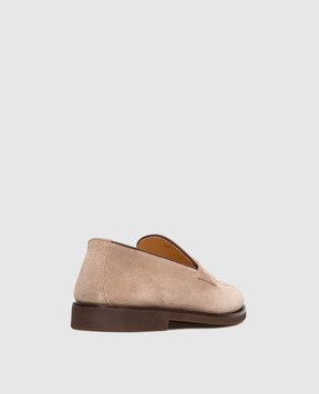 Brunello Cucinelli Beige suede loafers MZUPEAE705