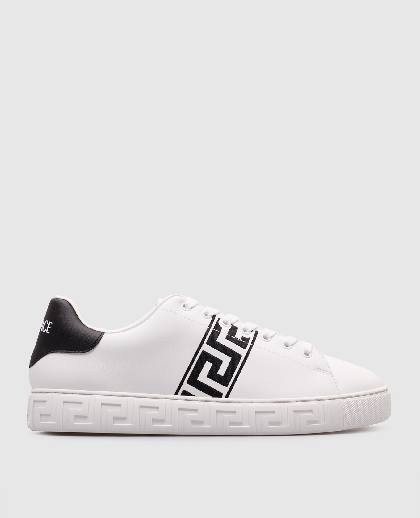 White sneakers with logo Versace