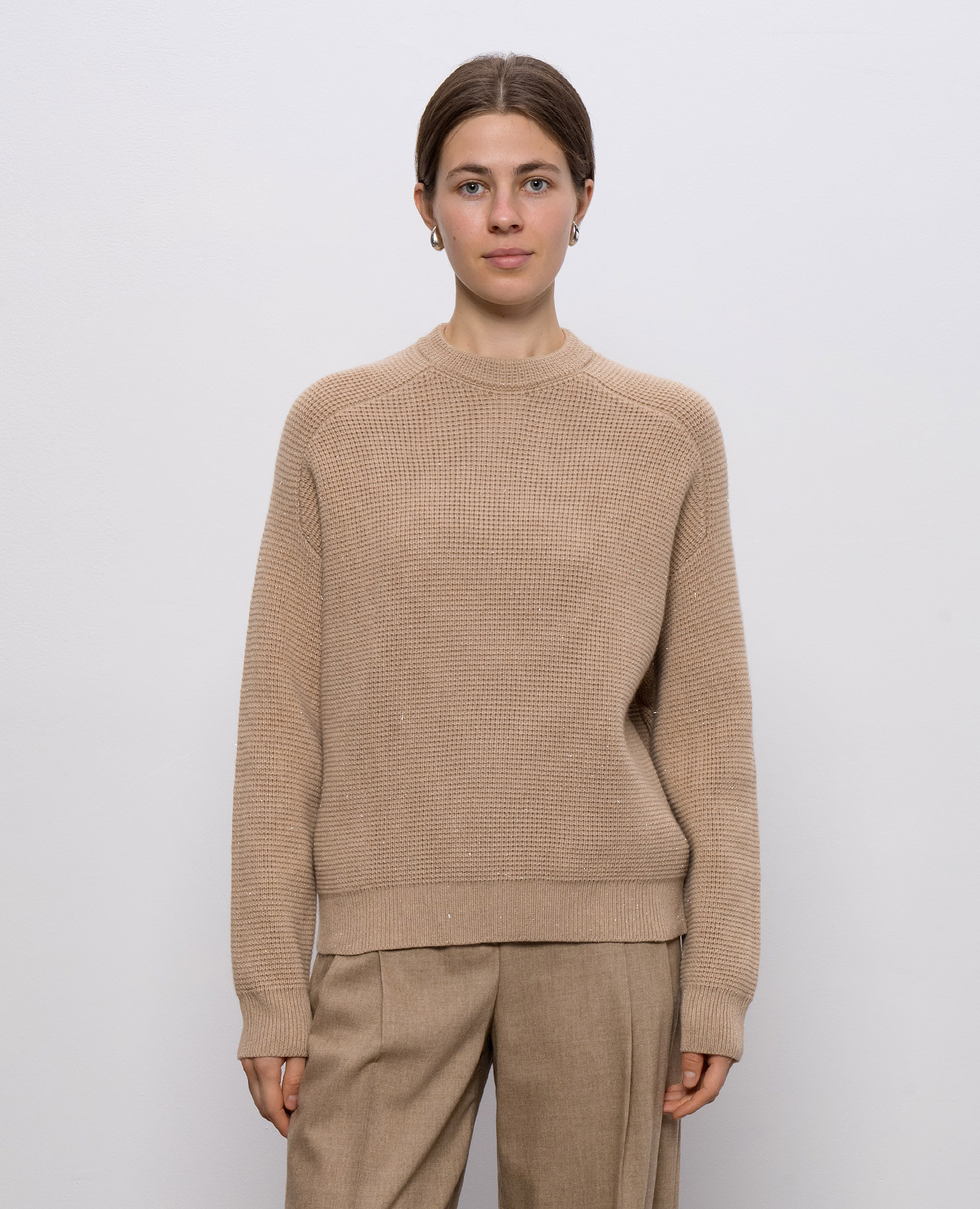

Beige sweater with wool, silk and cashmere Peserico, Grey