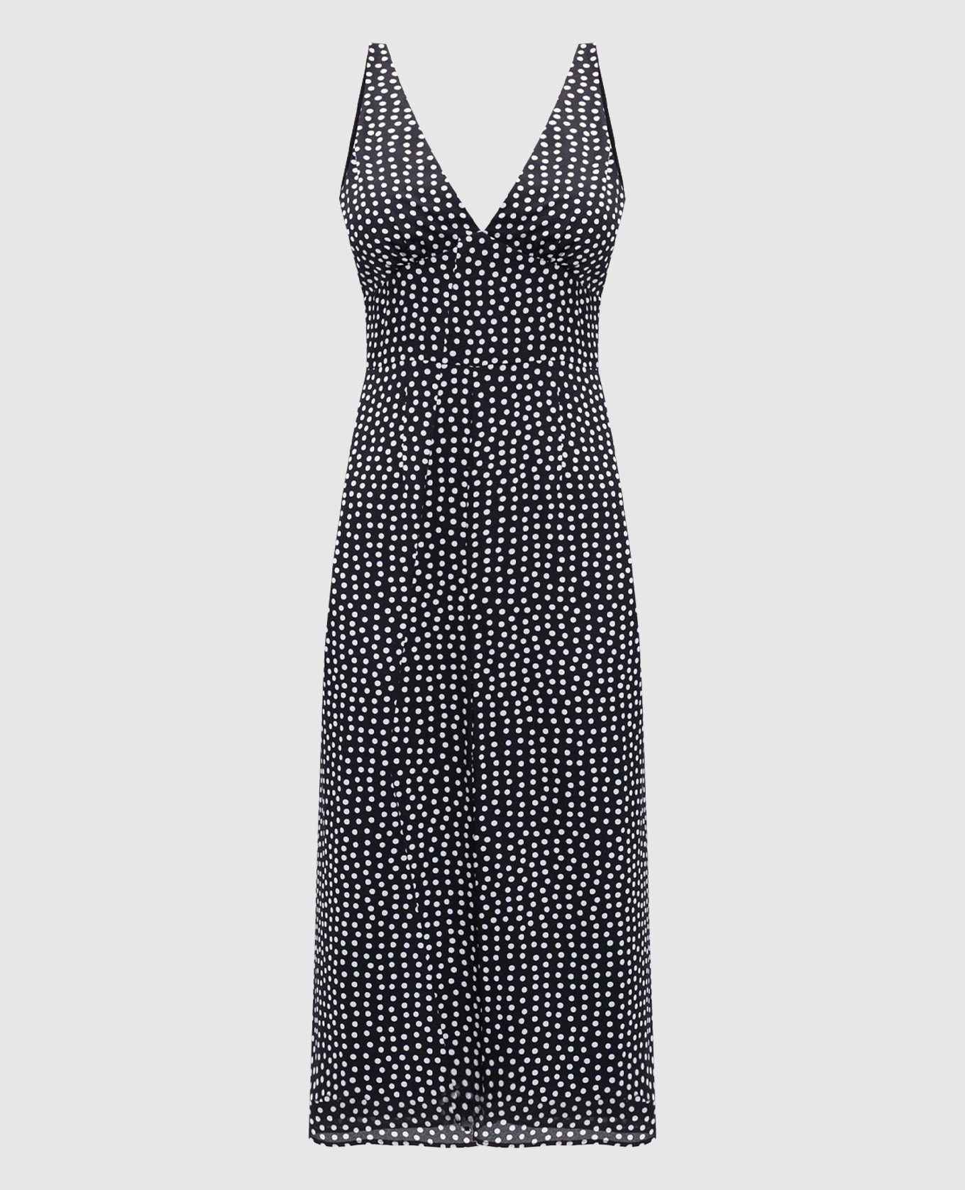 

Black polka dot silk midi dress Jacob Lee
