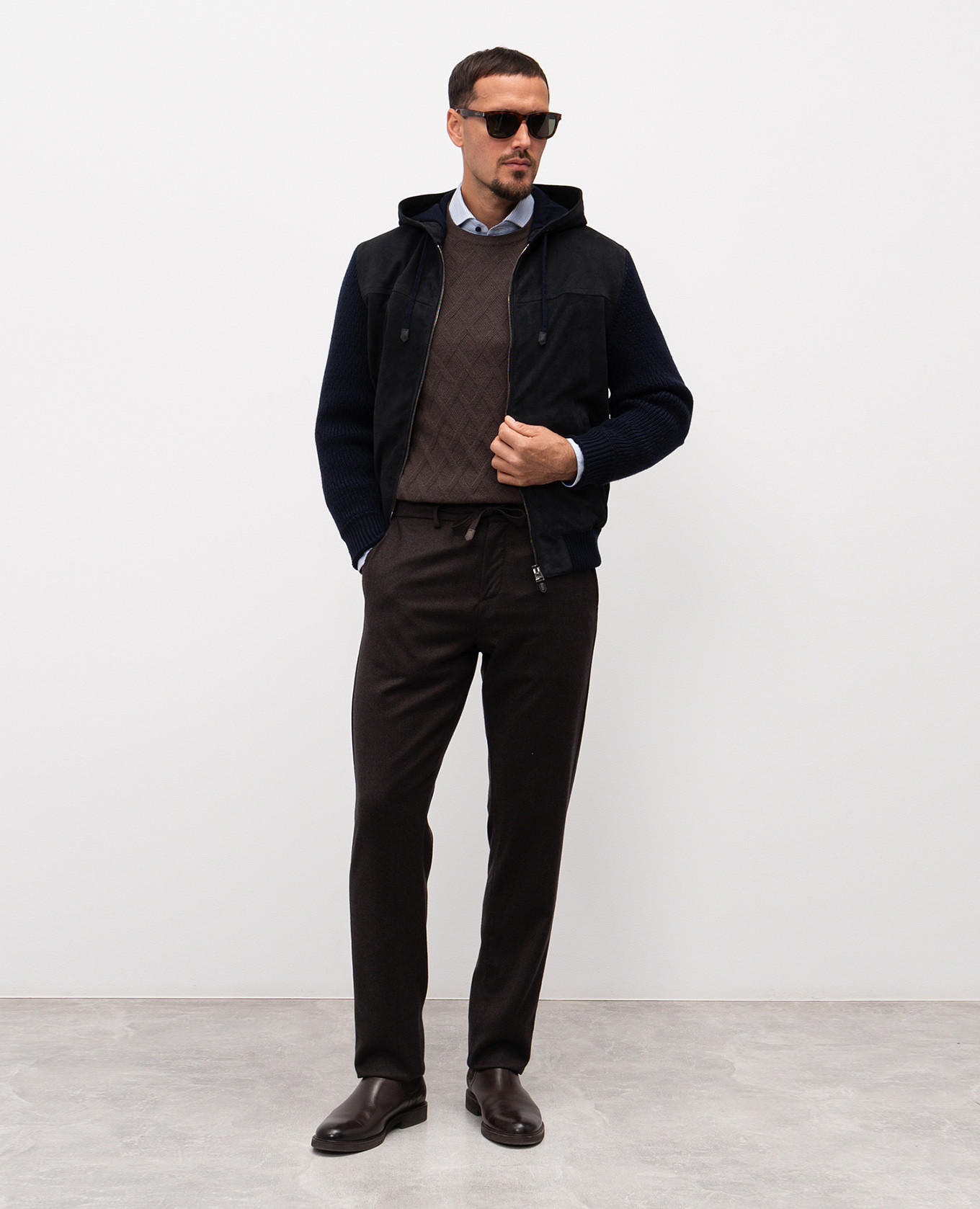 

Brown wool trousers Canali
