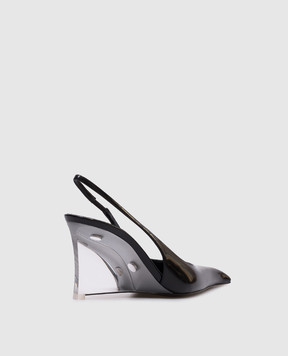 Saint Laurent Miller black glossy leather slingbacks 831087AADAA