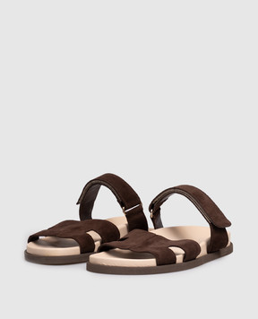Babe Pay Pls Brown suede flip-flops 276001ZA