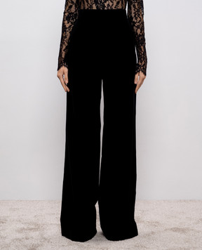 Valentino Black velvet flared pants 7B0RB6S093D