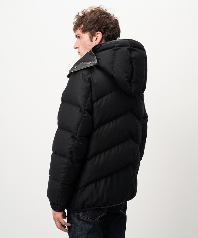 Tom Ford - Black down jacket made of wool and cashmere with