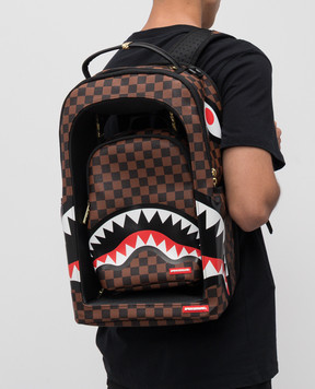 Sprayground Children's brown backpack BAG IN A BAG with double design 910B7223NSZ