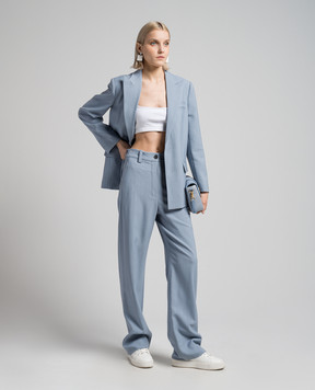 PROENZA SCHOULER Otis blue pants with wool R2426003AY179