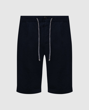 Cashmere&Whiskey Blue linen shorts 0255500264