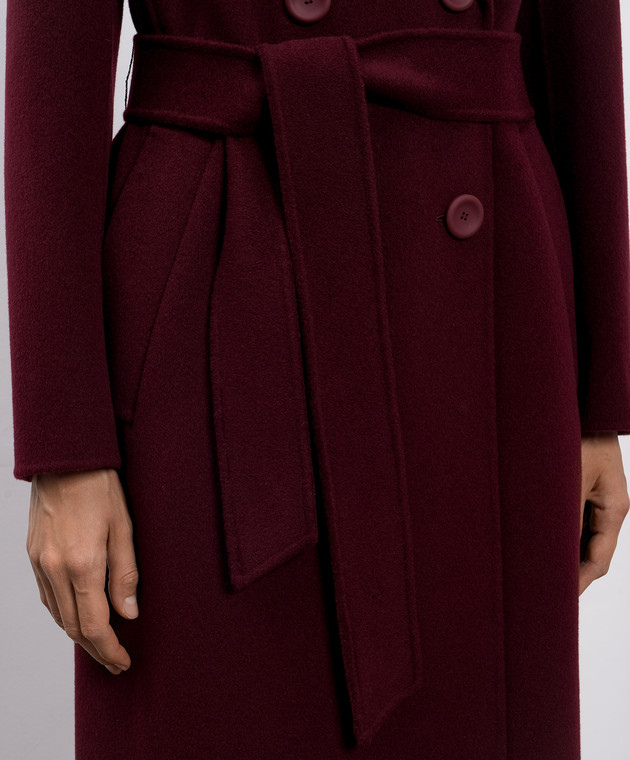コート MAX MARA BURGUNDY CASHMERE AND WOOL CANNETI COAT Max Mara – Belinda International