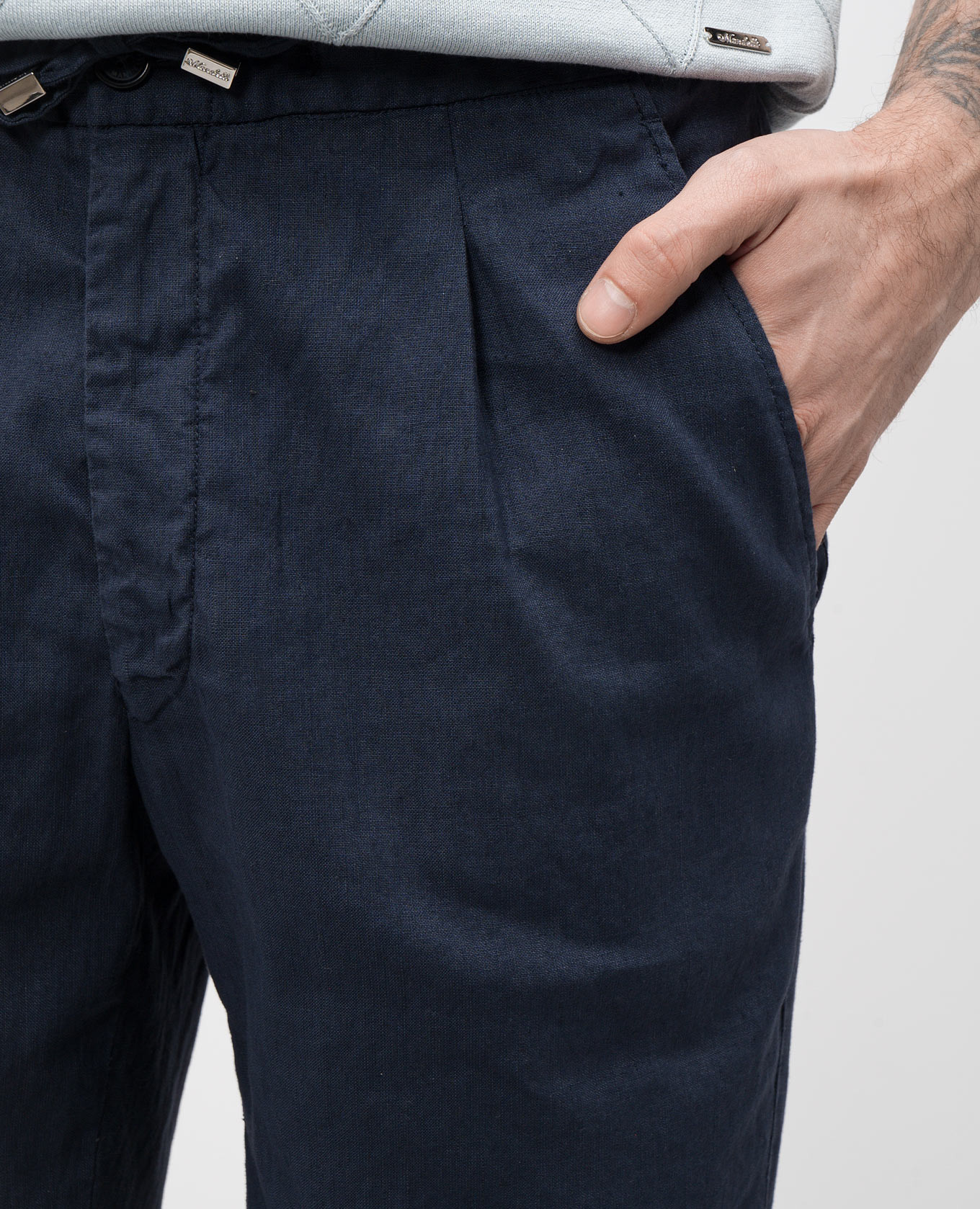 

Blue linen pants Enrico Mandelli