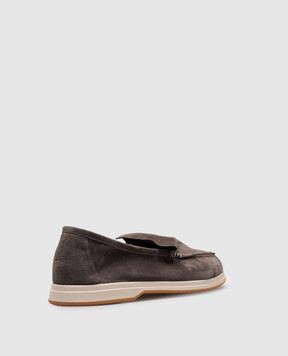 Enrico Mandelli Gray suede loafers YACHTS5722