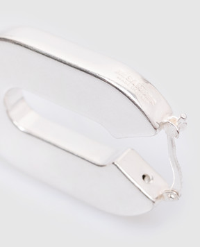 Jil Sander Silver earrings with logo engraving J11VG0080P4877
