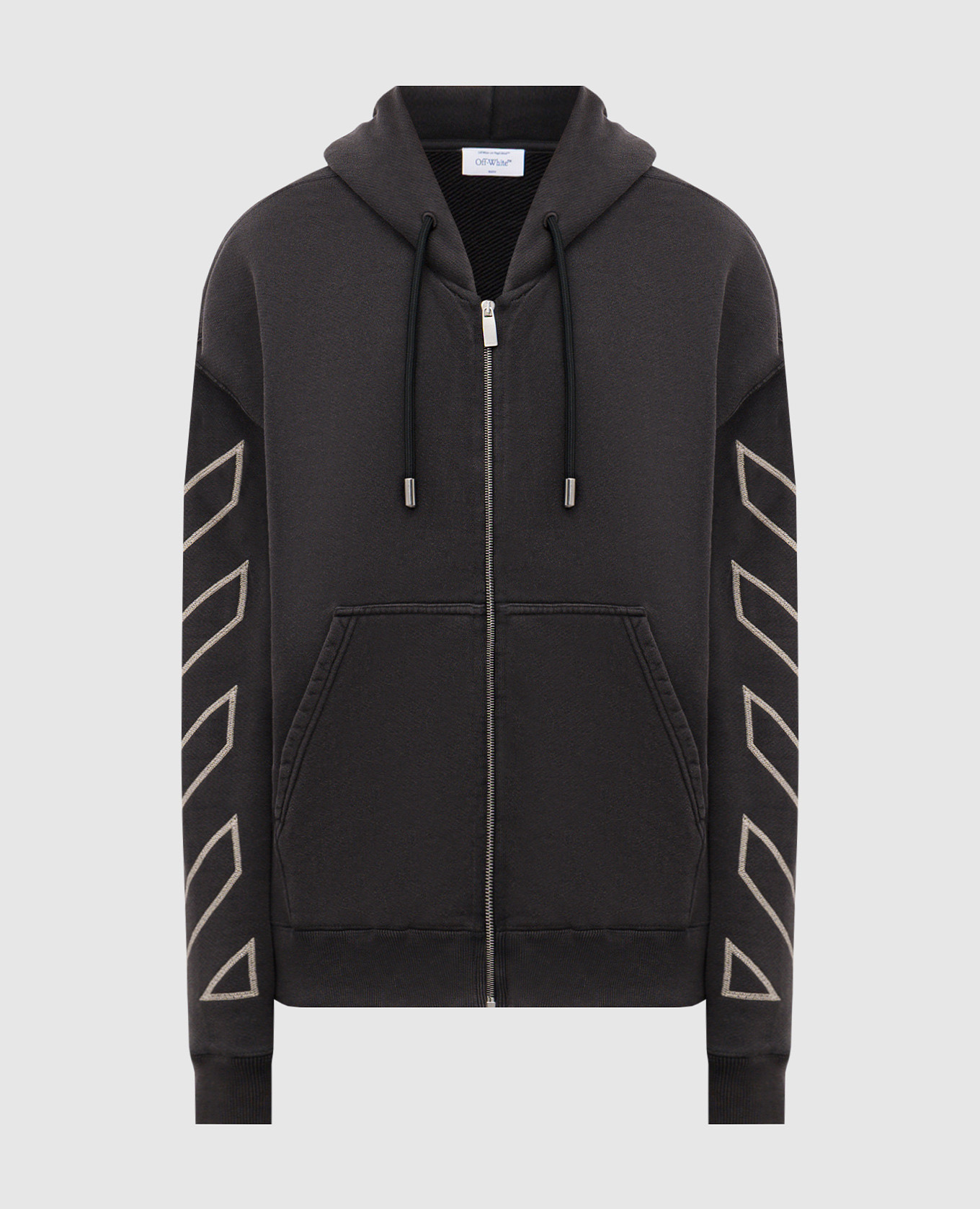 Grey sports jacket with Arrow logo patch Off-White