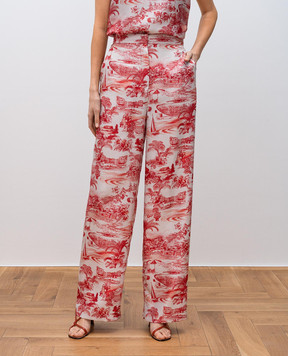 Max Mara Red ZEUS silk pants ZEUS