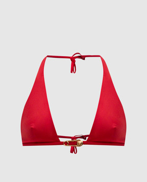 Versace Red swimsuit bodice with branded stud 10181271A12917
