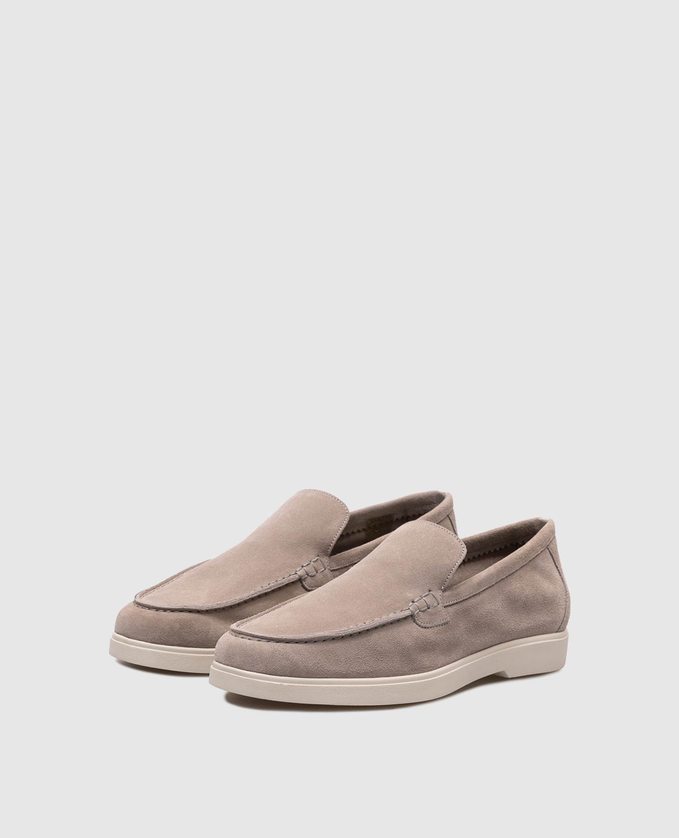 

SAVILLE gray suede loafers MooRER, Grey