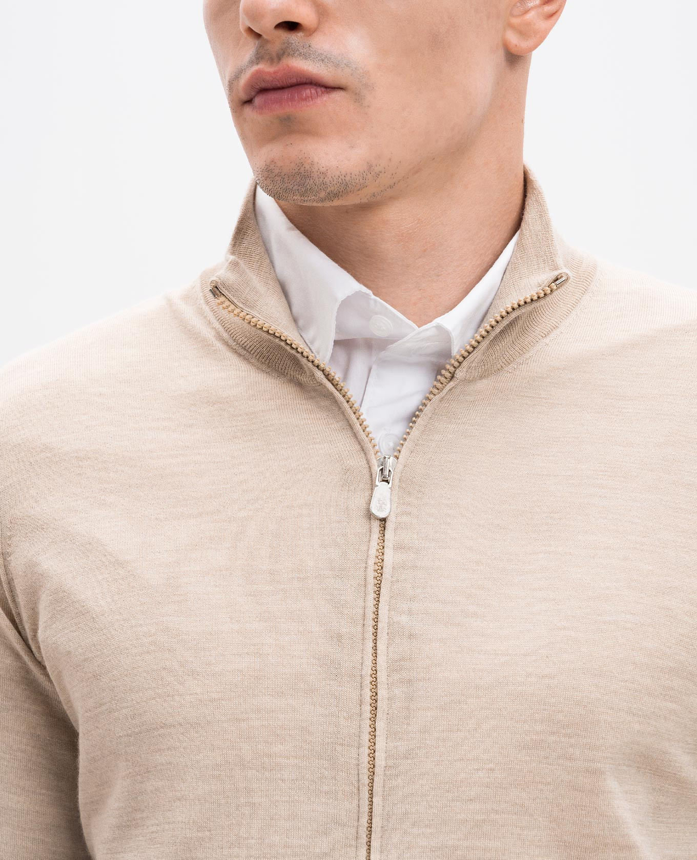 

Beige wool and cashmere cardigan Brunello Cucinelli