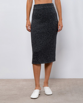Ballantyne Gray midi skirt made of seam and silk B1G0535W074