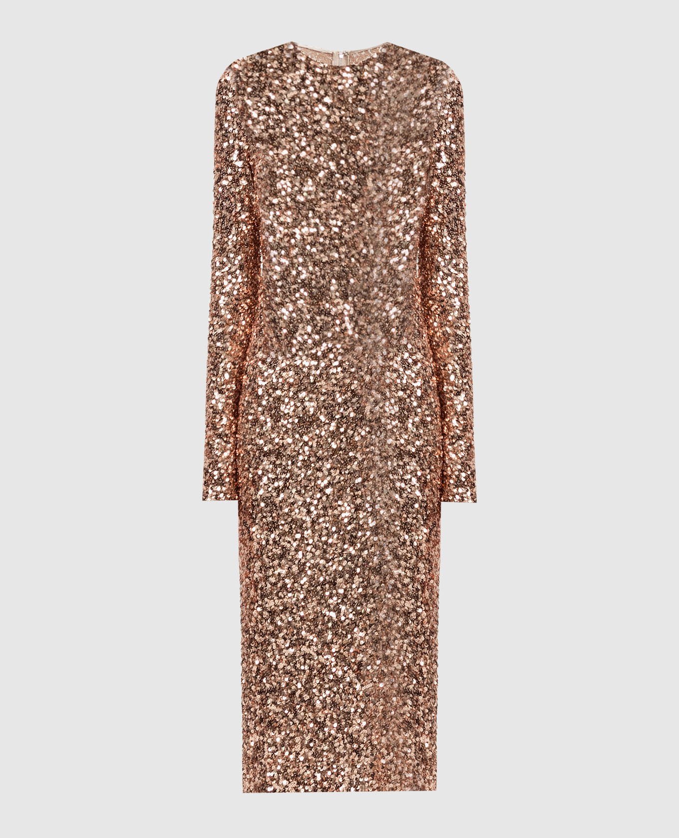 Brown dress with sequins Dolce&Gabbana