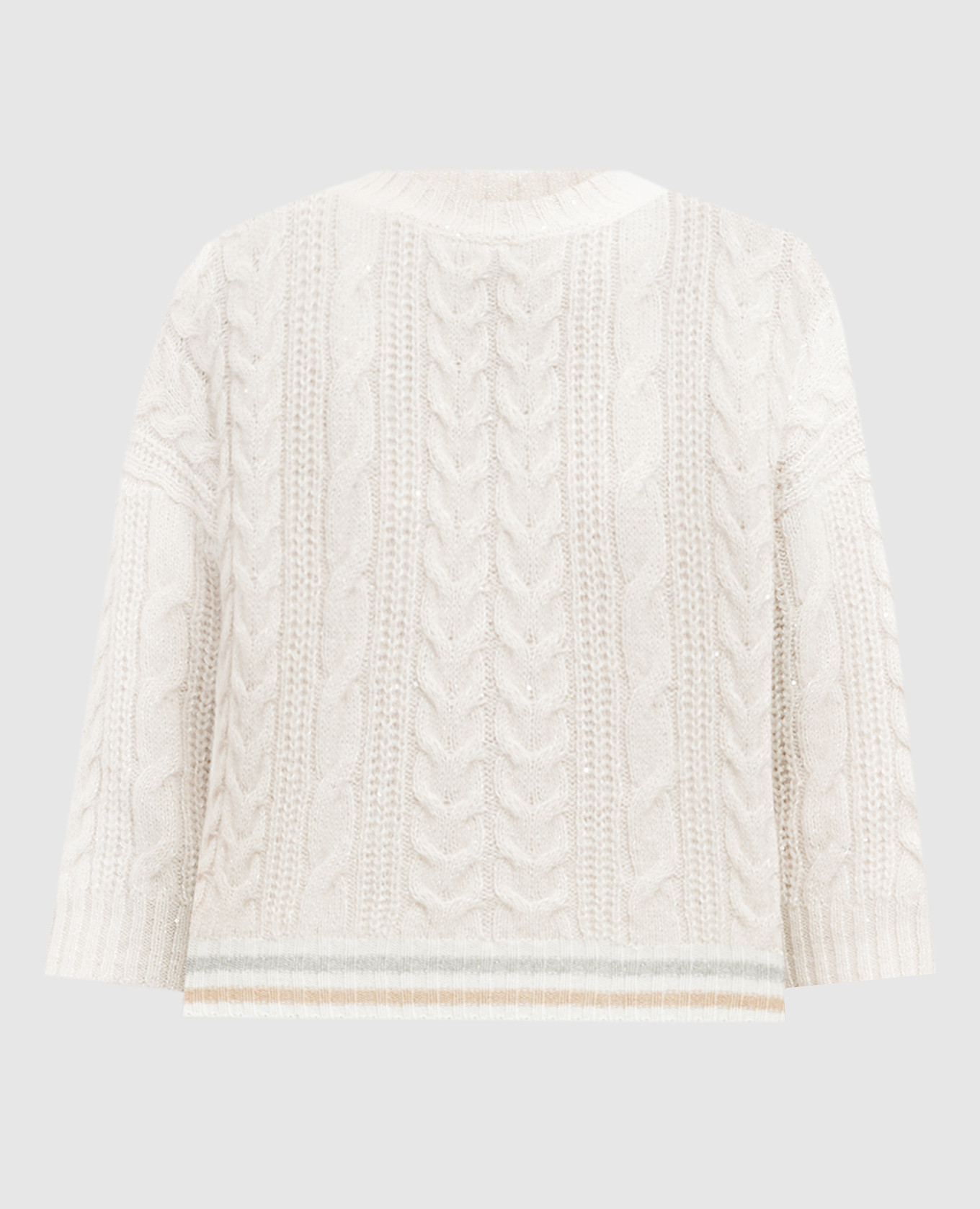 

Beige wool, silk and cashmere sweater with sequins Peserico