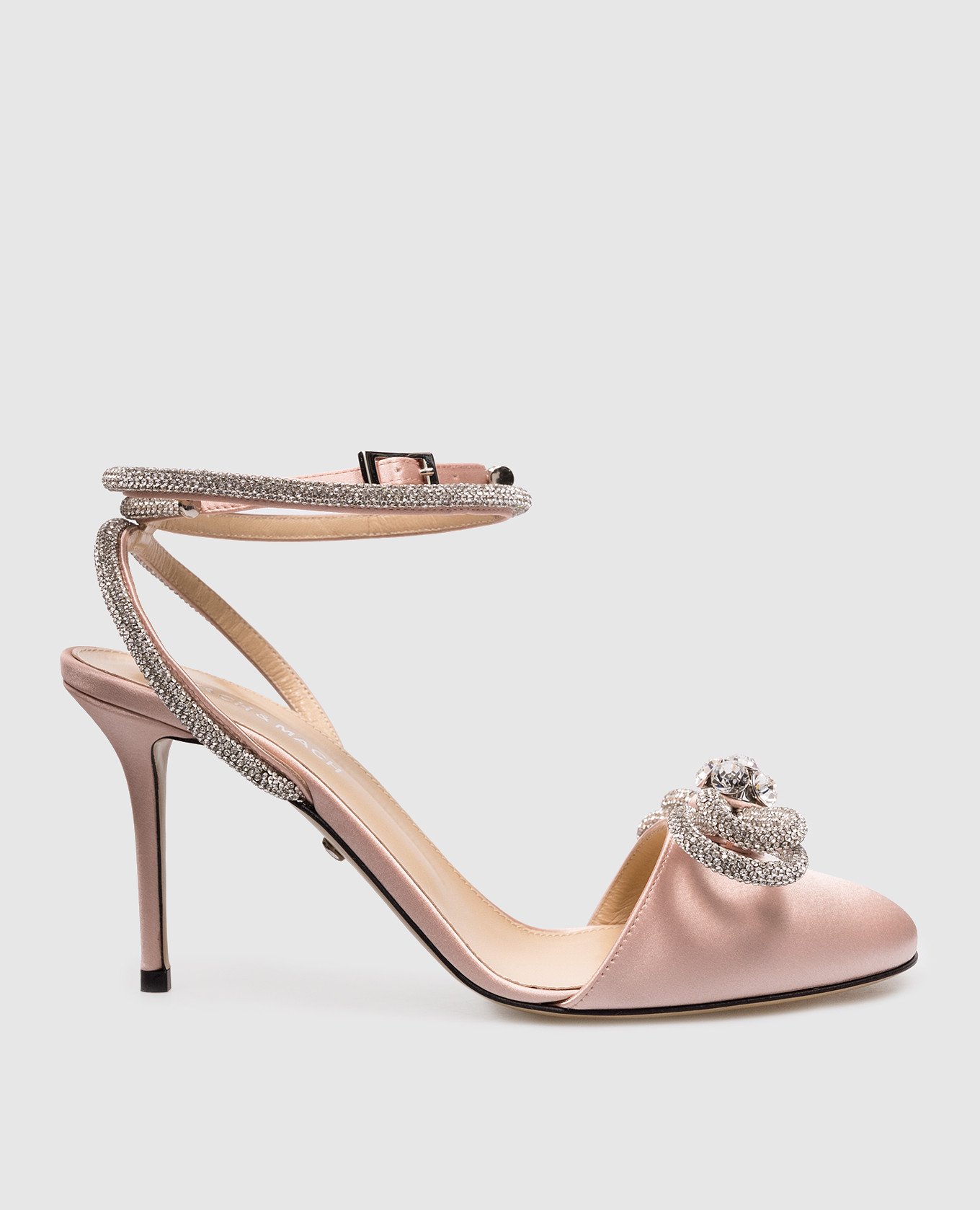 Pink double bow slingbacks with crystals Mach&Mach