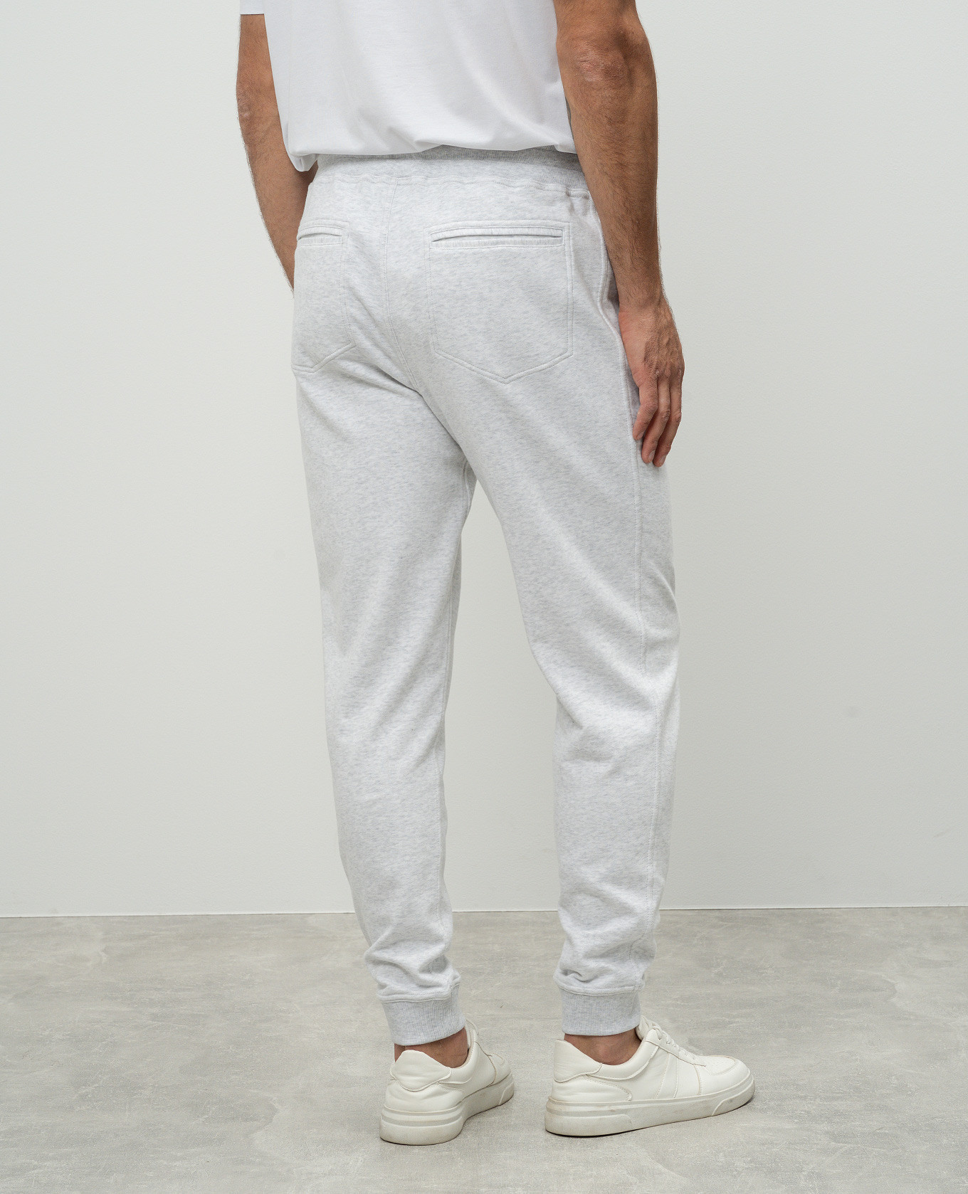 White joggers with logo print Brunello Cucinelli 3