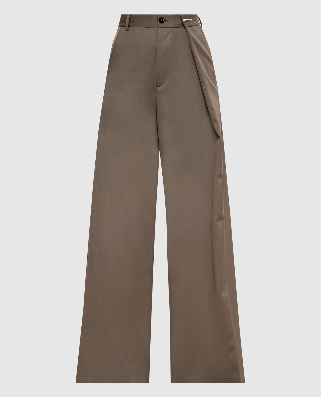 Khaki pants with wool maison margiela mm6