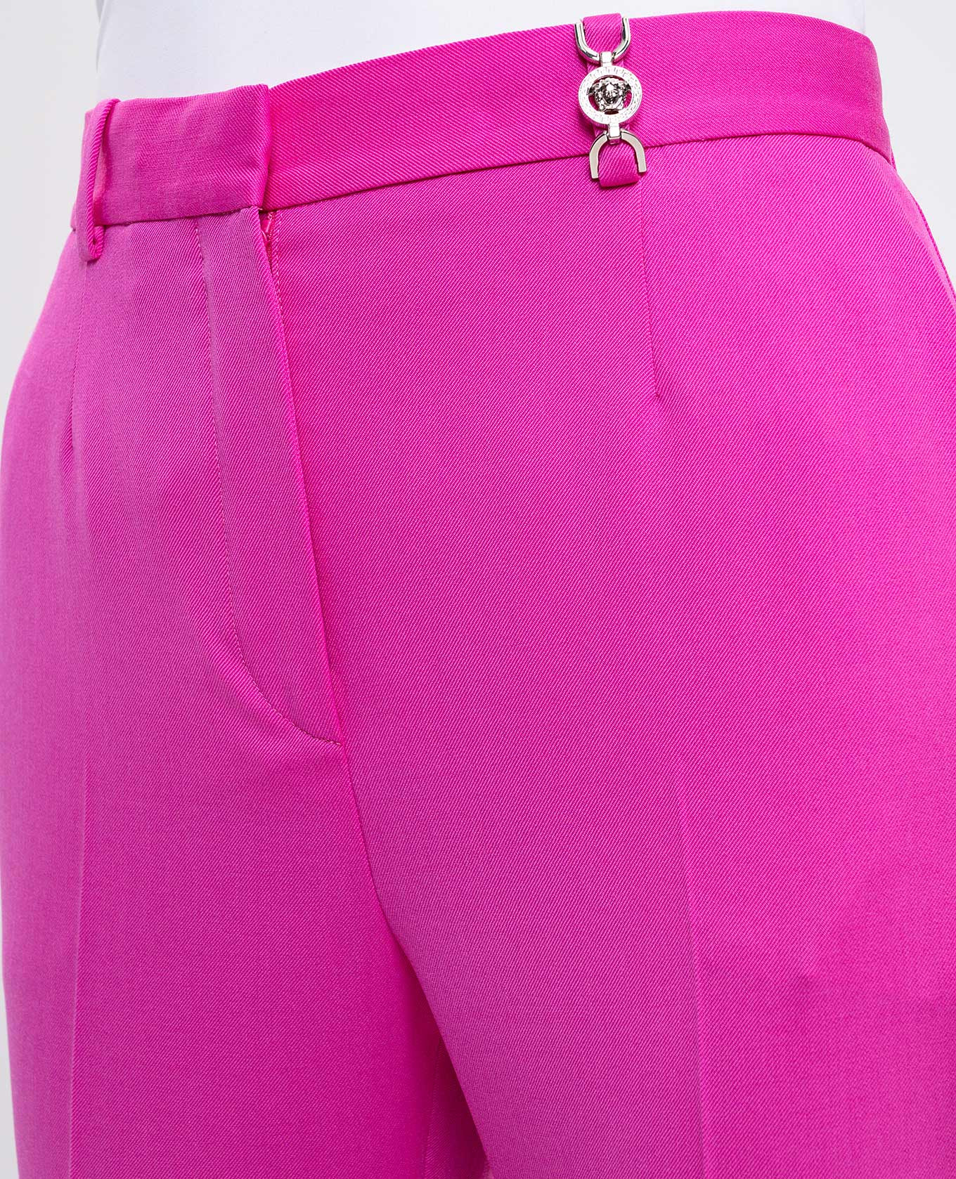 

Pink wool flared pants Versace