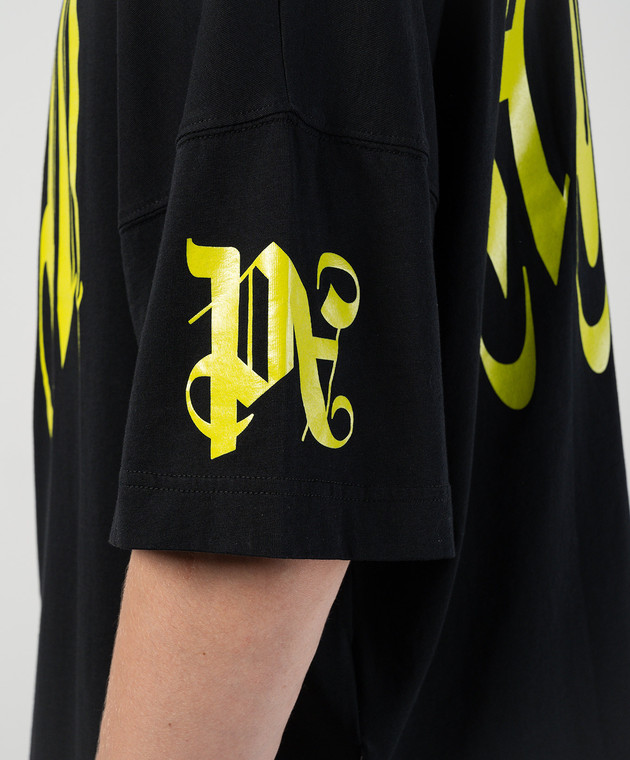 Palm Angels - Black t-shirt with logo print PMAA002F24JER006