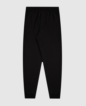 Dolce&Gabbana Kids' black joggers with logo patch L5JPH1G7PHM6